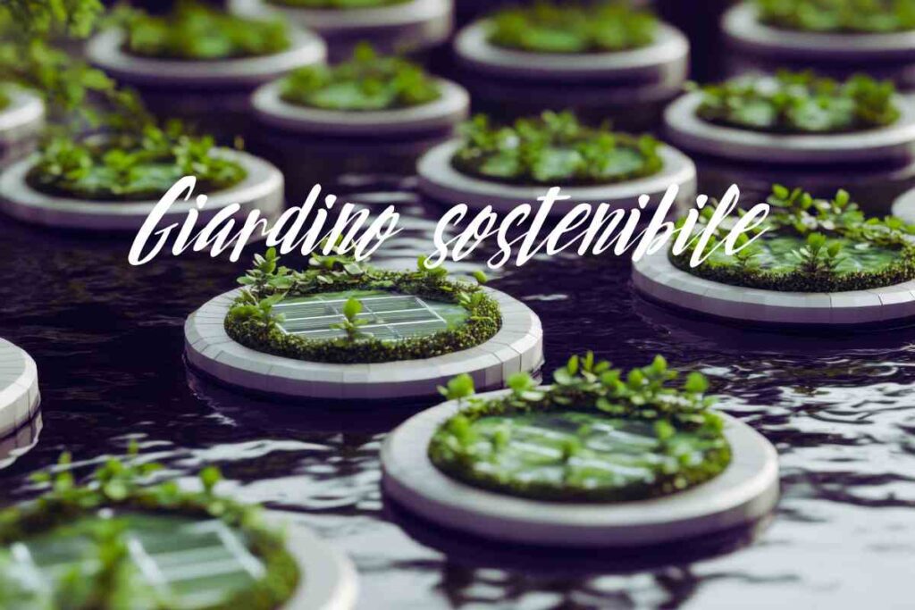 piante su acqua con pannelli solari